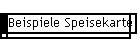Beispiele Speisekarte
